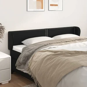 Hoofdbord | Hoofdeinde met randen 183x23x78/88 cm kunstleer zwart