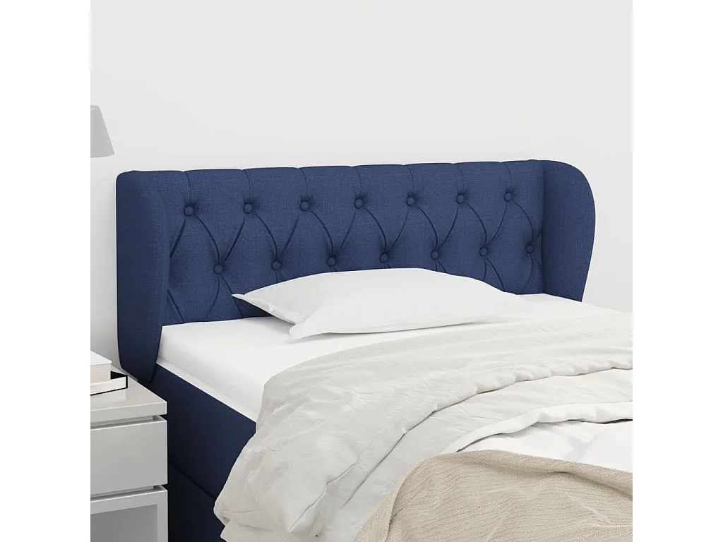 Hoofdbord | Hoofdeinde met randen 103x23x78/88 cm stof blauw