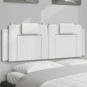 Hoofdbord | Hoofdbordkussen "Viana" 120 cm kunstleer wit Hoofdbord | Hoofdbordkussen "Viana" 120 cm kunstleer wit