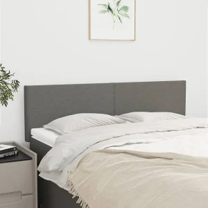 Hoofdborden | Hoofdeinde 2 st 72x5x78/88 cm stof donkergrijs Hoofdborden | Hoofdeinde 2 st 72x5x78/88 cm stof donkergrijs