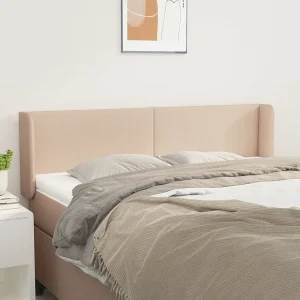Hoofdbord | Hoofdeinde met randen 147x16x78/88 cm kunstleer cappuccinokleur Hoofdbord | Hoofdeinde met randen 147x16x78/88 cm kunstleer cappuccinokleur