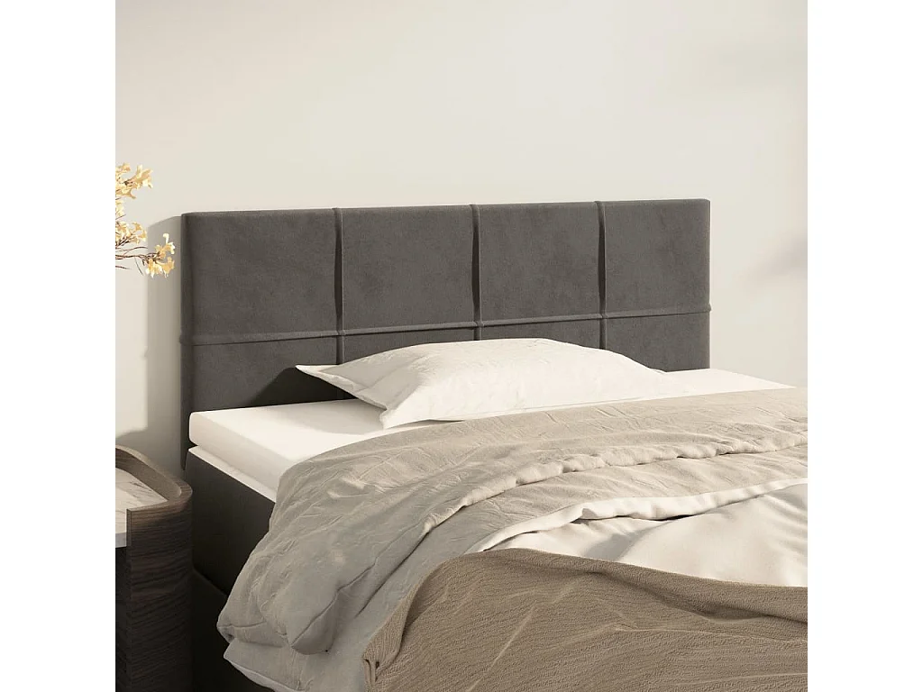 Hoofdbord | Hoofdeinde 80x5x78/88 cm fluweel donkergrijs