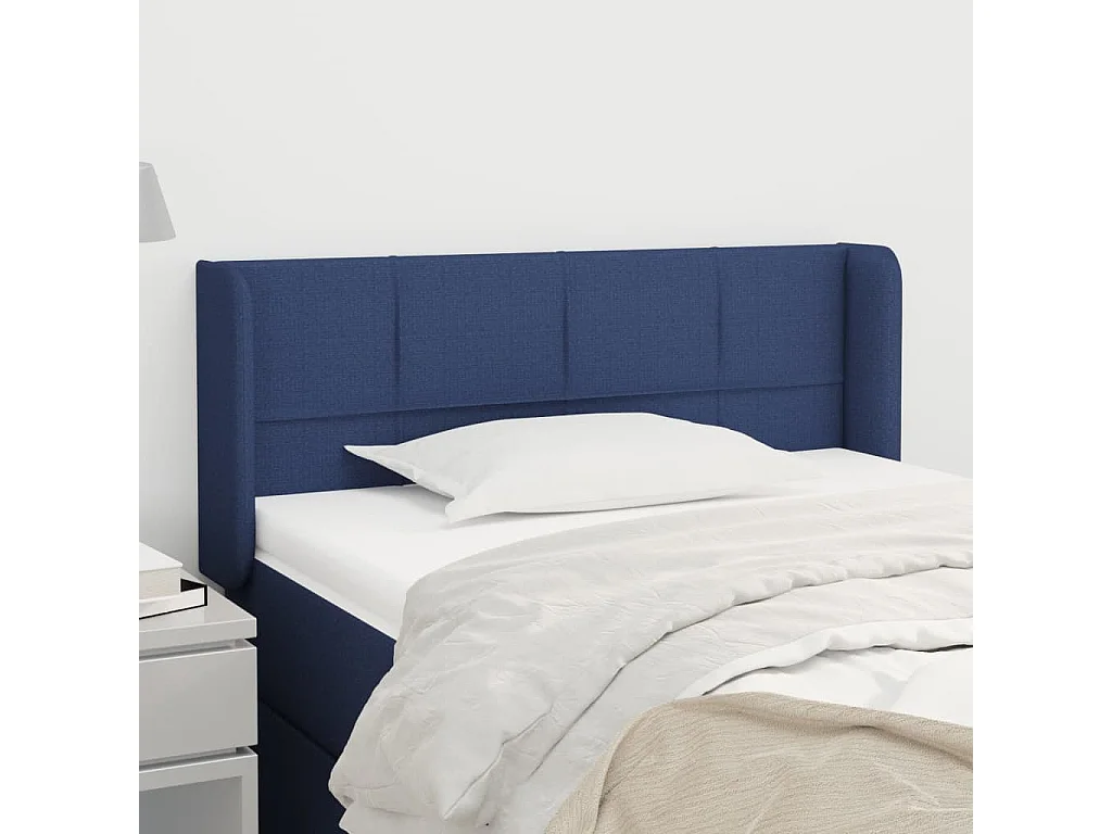 Hoofdbord | Hoofdeinde met randen 103x16x78/88 cm stof blauw