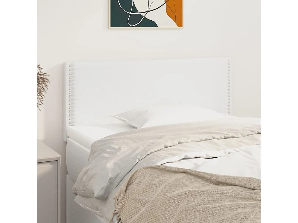 Hoofdbord | Hoofdeinde 100x5x78/88 cm kunstleer wit