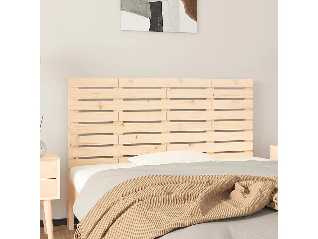 Hoofdbord | Hoofdeinde wandmontage 126x3x63 cm massief grenenhout
