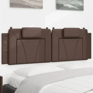 Hoofdbord | Hoofdbordkussen "Viana" 160 cm kunstleer bruin