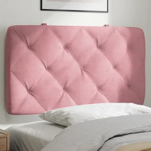 Hoofdbord | Hoofdbordkussen 80 cm fluweel roze