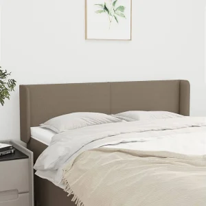 Hoofdbord | Hoofdeinde met randen 147x16x78/88 cm stof taupe