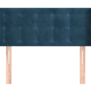 Hoofdbord | Hoofdeinde met randen 103x16x78/88 cm fluweel donkerblauw Hoofdbord | Hoofdeinde met randen 103x16x78/88 cm fluweel donkerblauw