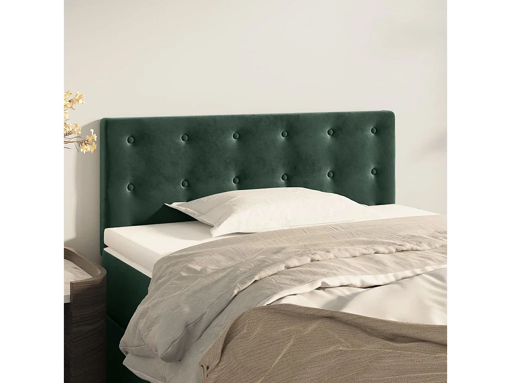 Hoofdbord | Hoofdeinde 80x5x78/88 cm fluweel donkergroen