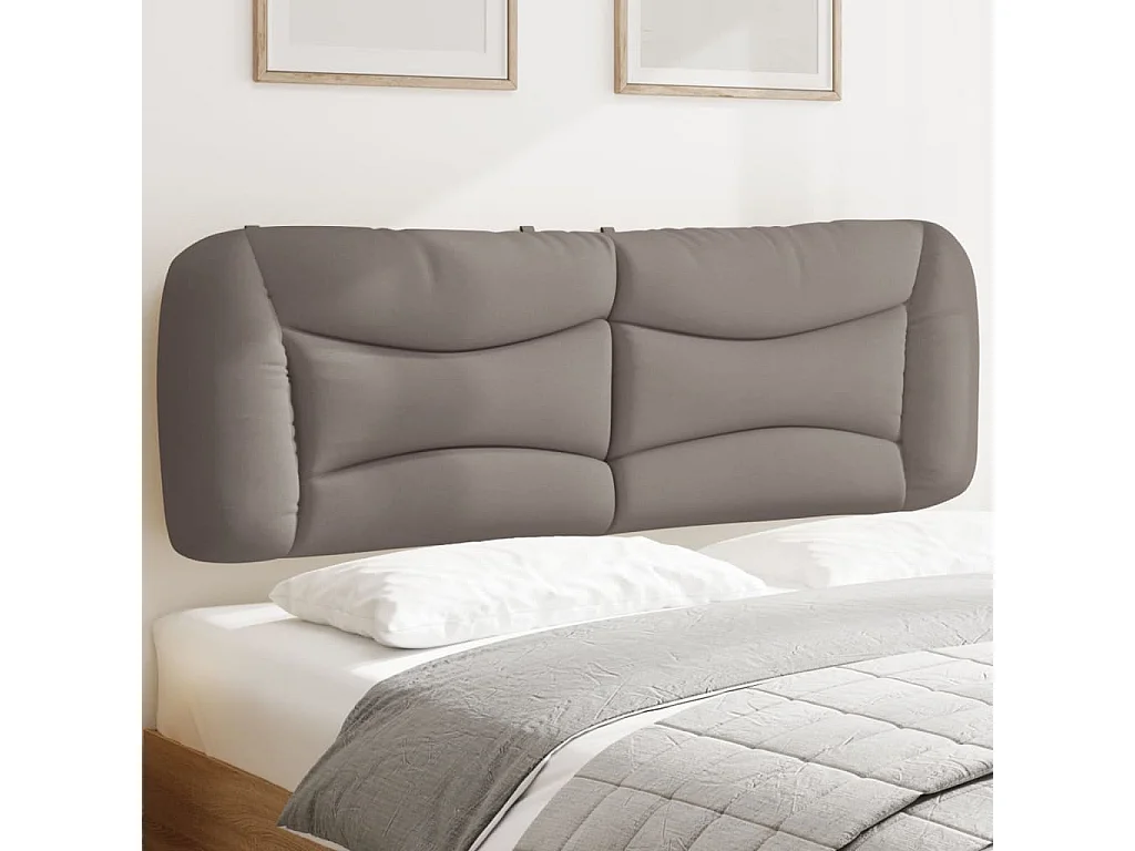 Hoofdbord | Hoofdbordkussen "Hvar" 160 cm stof taupe