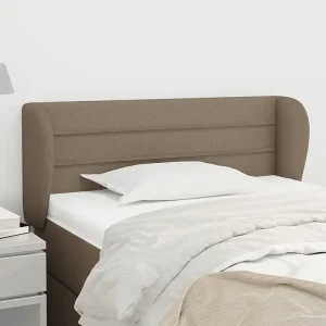 Hoofdbord | Hoofdeinde met randen 103x23x78/88 cm stof taupe Hoofdbord | Hoofdeinde met randen 103x23x78/88 cm stof taupe