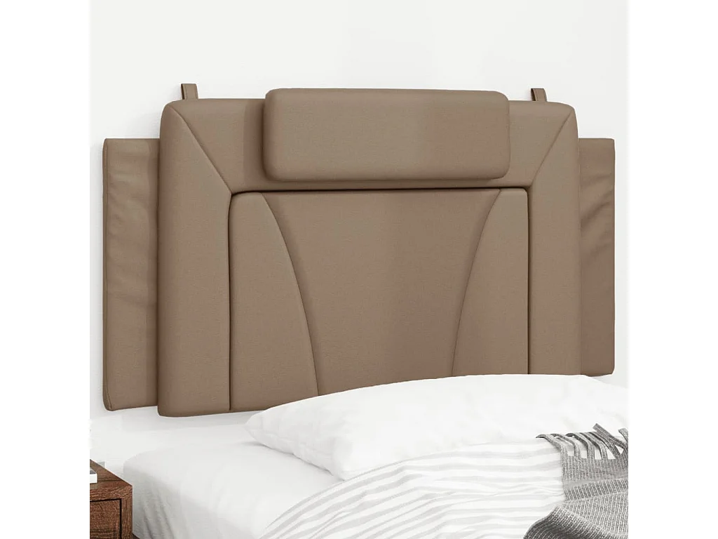 Hoofdbord | Hoofdbordkussen "Viana" 100 cm kunstleer cappuccinokleurig