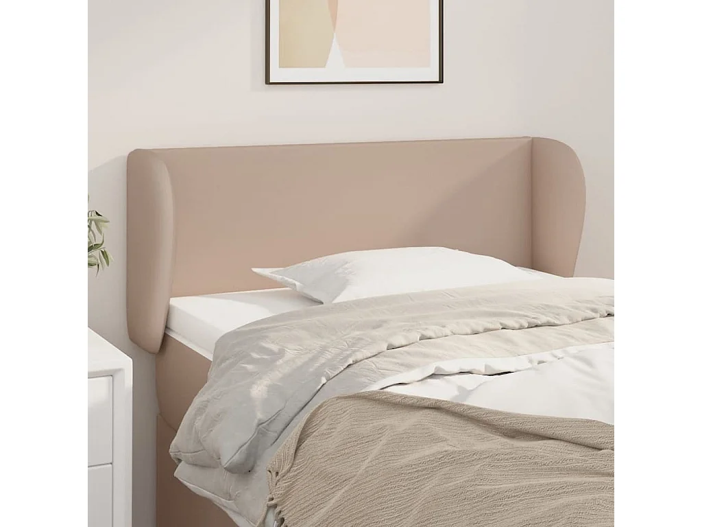 Hoofdbord | Hoofdeinde met randen 103x23x78/88 cm kunstleer cappuccinokleur