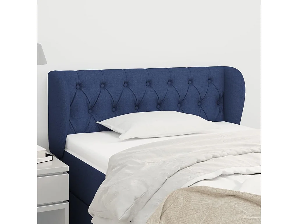 Hoofdbord | Hoofdeinde met randen 93x23x78/88 cm stof blauw