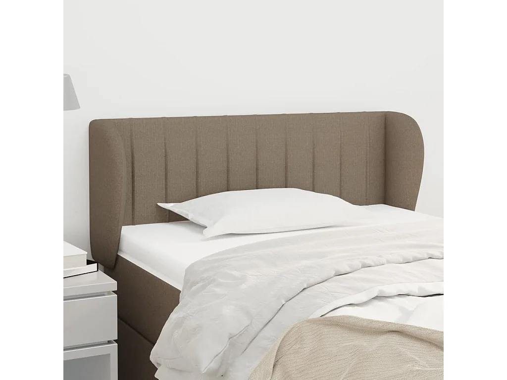 Hoofdbord | Hoofdeinde met randen 93x23x78/88 cm stof taupe