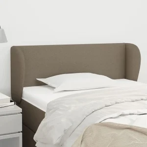 Hoofdbord | Hoofdeinde met randen 103x23x78/88 cm stof taupe Hoofdbord | Hoofdeinde met randen 103x23x78/88 cm stof taupe