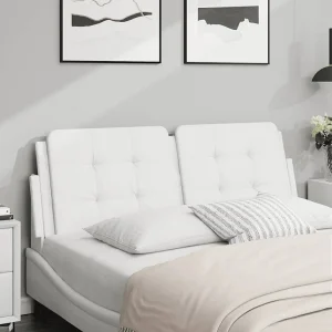Hoofdbord | Hoofdbordkussen "Zadar" 120 cm kunstleer wit Hoofdbord | Hoofdbordkussen "Zadar" 120 cm kunstleer wit