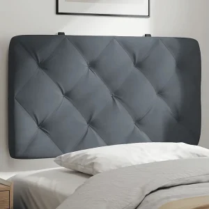 Hoofdbord | Hoofdbordkussen 80 cm fluweel donkergrijs Hoofdbord | Hoofdbordkussen 80 cm fluweel donkergrijs