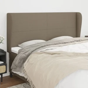 Hoofdbord | Hoofdeinde met randen 163x23x118/128 cm stof taupe