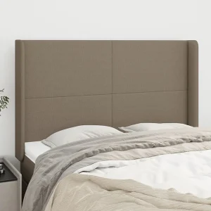 Hoofdbord | Hoofdeinde met randen 147x16x118/128 cm stof taupe
