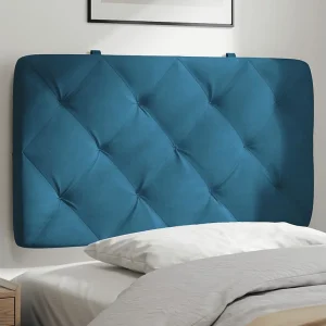 Hoofdbord | Hoofdbordkussen 90 cm fluweel blauw