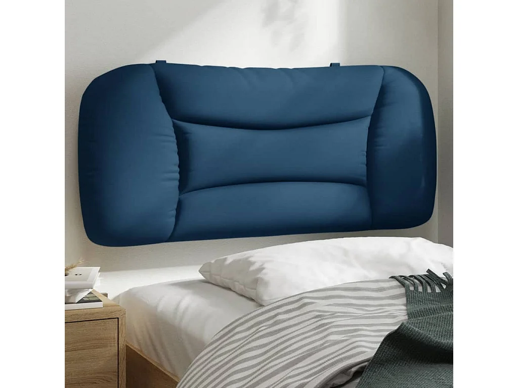 Hoofdbord | Hoofdbordkussen "Hvar" 90 cm stof blauw