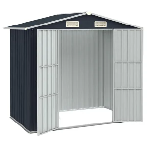 Iisakki Tuinschuur 205x129x183 cm gegalvaniseerd staal antraciet Iisakki Tuinschuur 205x129x183 cm gegalvaniseerd staal antraciet