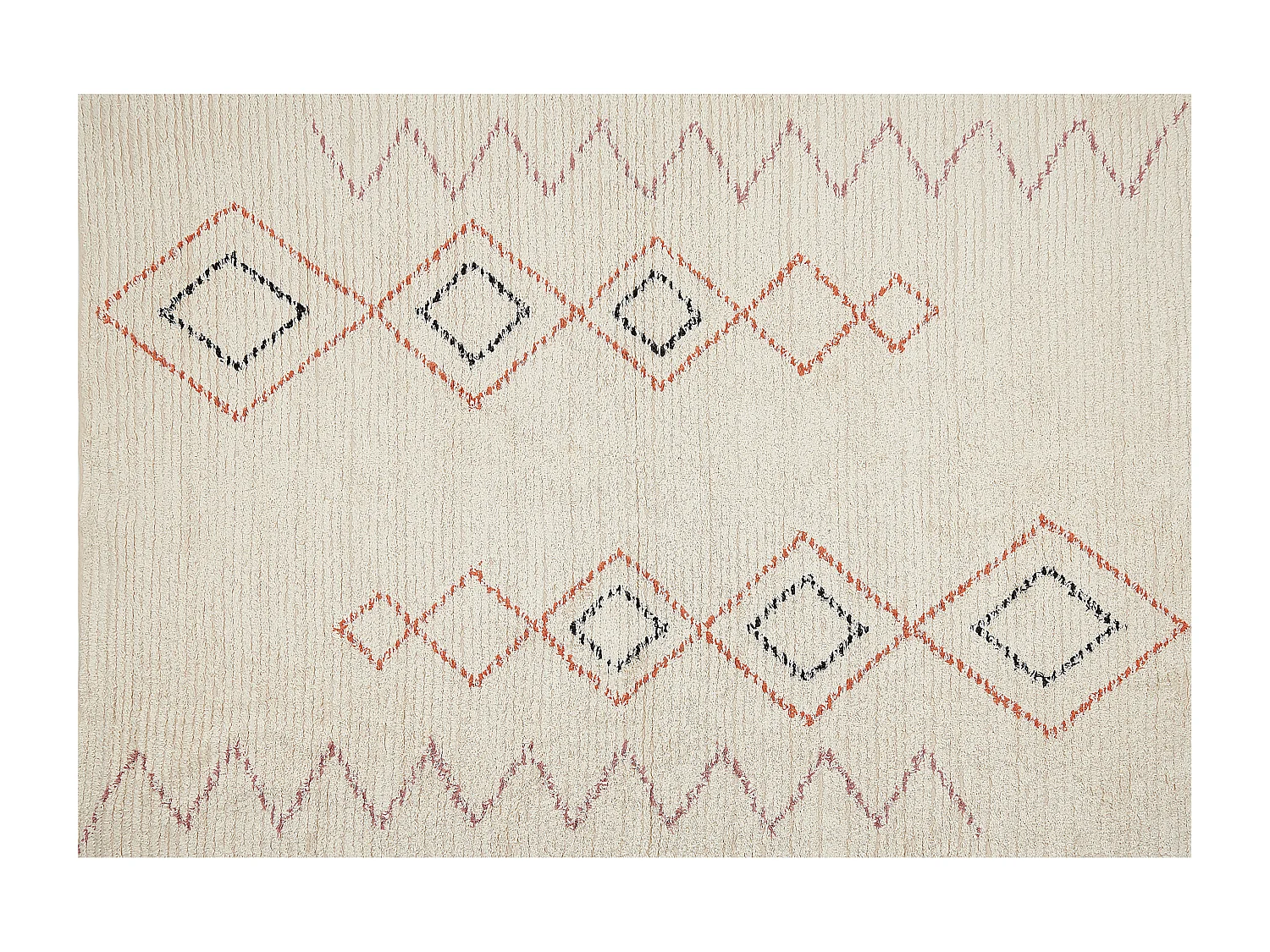 Katoenen Vloerkleed beige 140 x 200 cm GUWAHATI