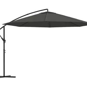 Jake Dean Zweefparasol met aluminium paal 350 cm antracietkleurig Jake Dean Zweefparasol met aluminium paal 350 cm antracietkleurig