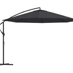 Jake Dean Zweefparasol met aluminium paal 350 cm zwart Jake Dean Zweefparasol met aluminium paal 350 cm zwart
