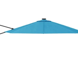 Jorikur Wandparasol met LEDs 290 cm zeeblauw Jorikur Wandparasol met LEDs 290 cm zeeblauw