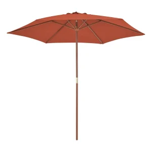 Inglewood Parasol met houten paal 270 cm terracotta Inglewood Parasol met houten paal 270 cm terracotta