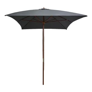 Isabel María Parasol met houten paal 200×300 cm antraciet Isabel María Parasol met houten paal 200×300 cm antraciet
