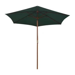 Inglewood Parasol 270×270 cm houten paal groen Inglewood Parasol 270×270 cm houten paal groen