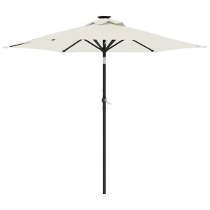 Jeanerette Parasol met stalen paal 225x225x212 cm wit Jeanerette Parasol met stalen paal 225x225x212 cm wit