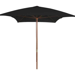 Isabel María Parasol met houten paal 200×300 cm zwart Isabel María Parasol met houten paal 200×300 cm zwart
