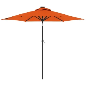 Jeanerette Parasol met stalen paal 225x225x212 cm terracottakleurig Jeanerette Parasol met stalen paal 225x225x212 cm terracottakleurig