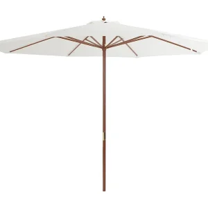 Hollywood Parasol met houten paal 350 cm zandwit Hollywood Parasol met houten paal 350 cm zandwit