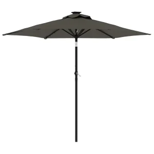 Jeanerette Parasol met stalen paal 225x225x212 cm antracietkleurig Jeanerette Parasol met stalen paal 225x225x212 cm antracietkleurig