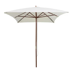 Isabel María Parasol met houten paal 200×300 cm crèmewit Isabel María Parasol met houten paal 200×300 cm crèmewit