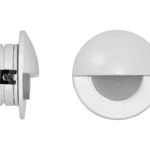 Ilo – Beneito & Faure LED inbouw wandlamp – 2W, 3000K warm licht, 120° – Witte ronde inbouw wandlamp