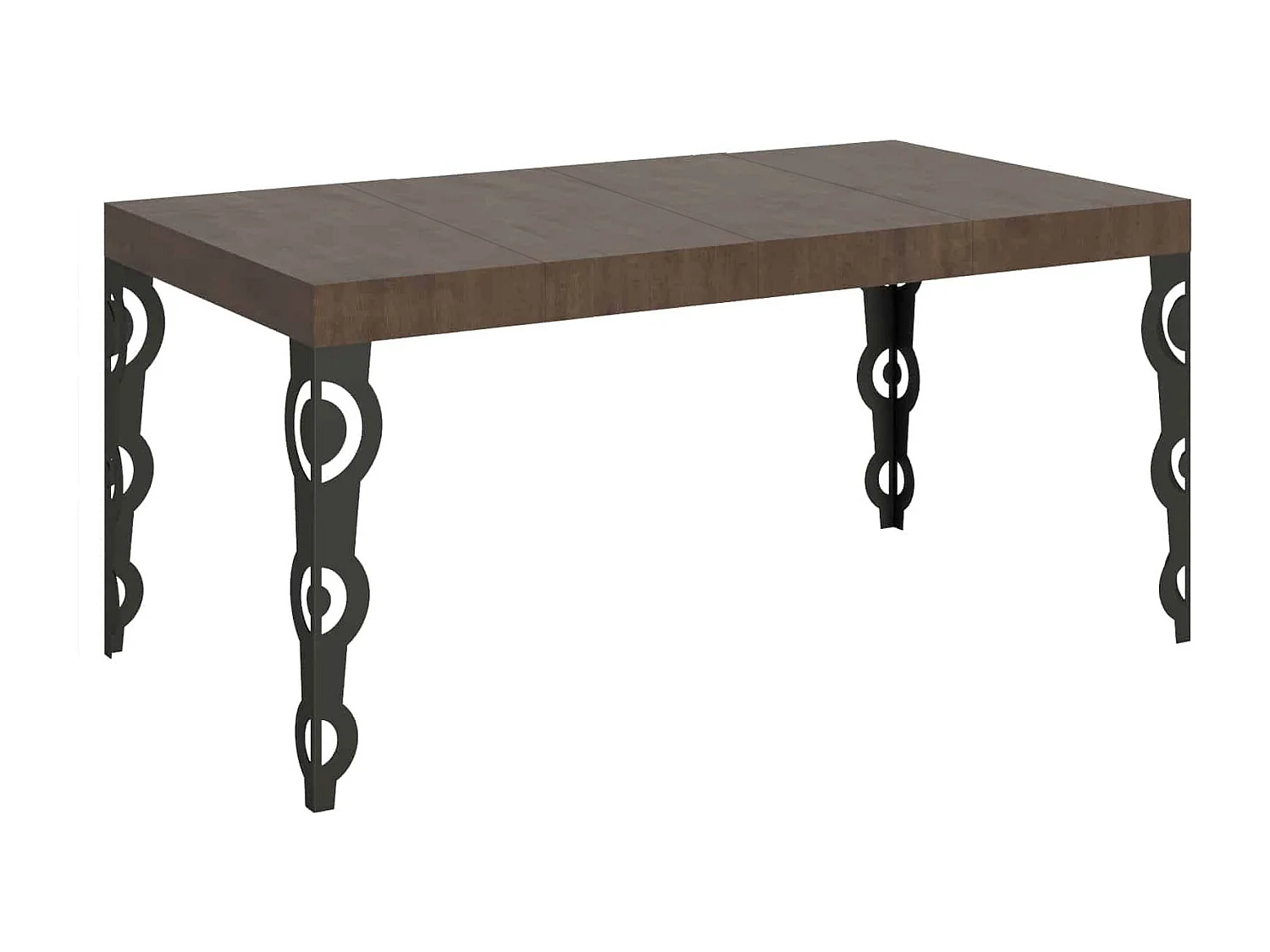 Karamay Premium 120/380x90 cm uitschuifbare tafel met antraciet poten