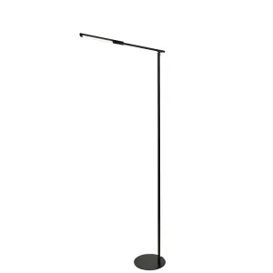 Ideal – Verstelbare zwarte LED vloerlamp in metaal H.130 cm Fabas Luce – Geïntegreerde 10W LED lamp CCT (3000K 4000K 5000K 6000K)