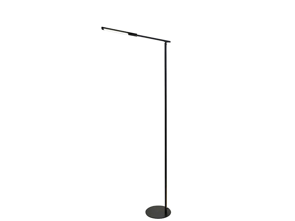 Ideal - Verstelbare zwarte LED vloerlamp in metaal H.130 cm Fabas Luce - Geïntegreerde 10W LED lamp CCT (3000K 4000K 5000K 6000K)