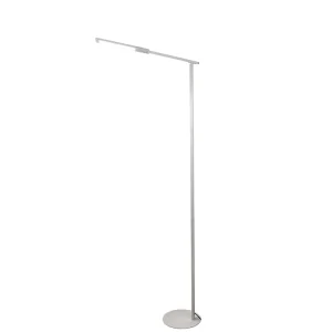 Ideal – Verstelbare witte LED vloerlamp in metaal H.130 cm Fabas Luce – Geïntegreerde 10W LED lamp CCT (3000K 4000K 5000K 6000K)