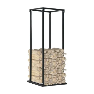 Ivanka Haardhoutrek met basis 37x37x113 cm staal zwart Ivanka Haardhoutrek met basis 37x37x113 cm staal zwart