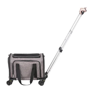 Kattendraagtas met Wielen SucceBuy, voor Huisdieren Tot 11 KG, Inclusief 1 Opvouwbare Kom, Grijs Kattendraagtas met Wielen SucceBuy, voor Huisdieren Tot 11 KG, Inclusief 1 Opvouwbare Kom, Grijs