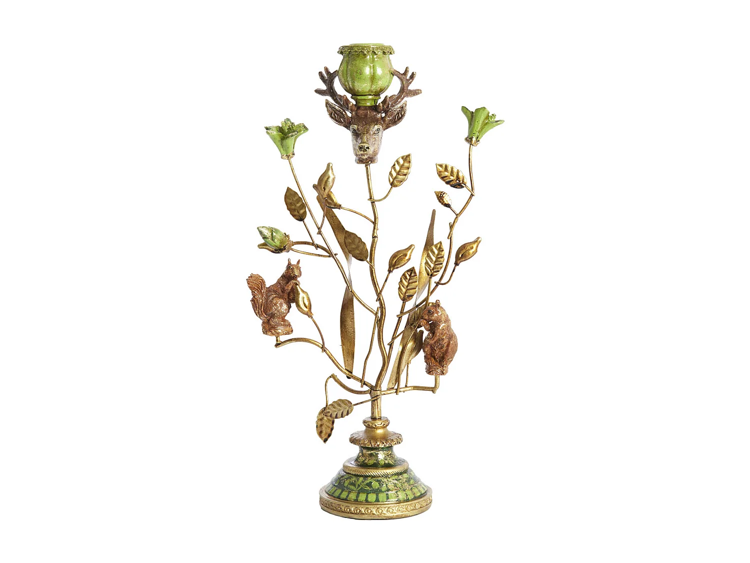Kandelaar SORYN - 19x9x35 cm - Groen