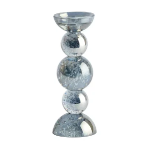 Kaarsenhouder ITINGA – Ø10×26.5 cm – Grijs